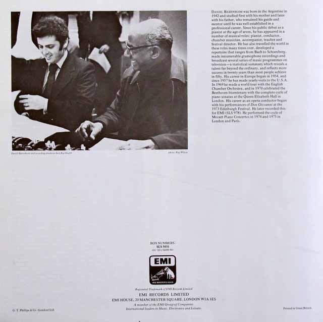 LP レコード バレンボイムのモーツァルト/ピアノ協奏曲全集 英EMI 3539