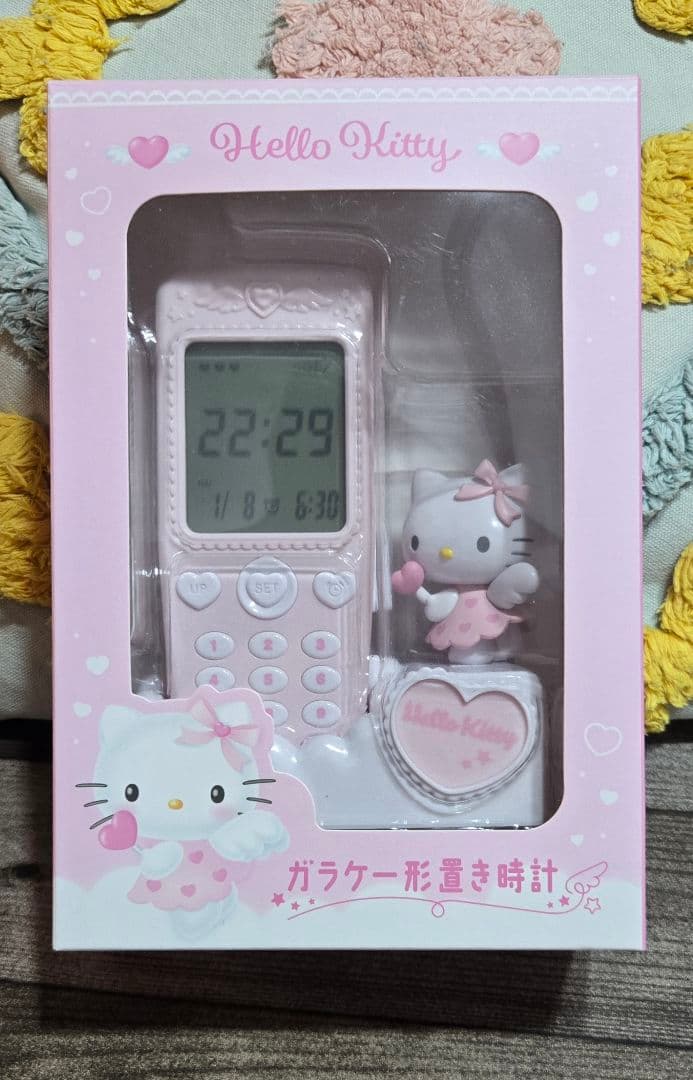 売*！様 【中古 】サンリオ ガラケー形置き時計 ハローキティ サンリオ - 未開封 平成 サンリオ ハローキティ ガラケー形置き時計