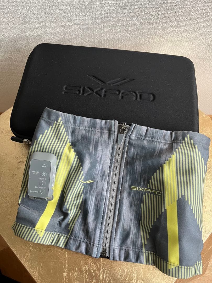 SIXPAD エクササイズウェア グレー/イエロー SIXPAD/シックスパッド パワースーツ コアベルト SIXPAD CLUB対応