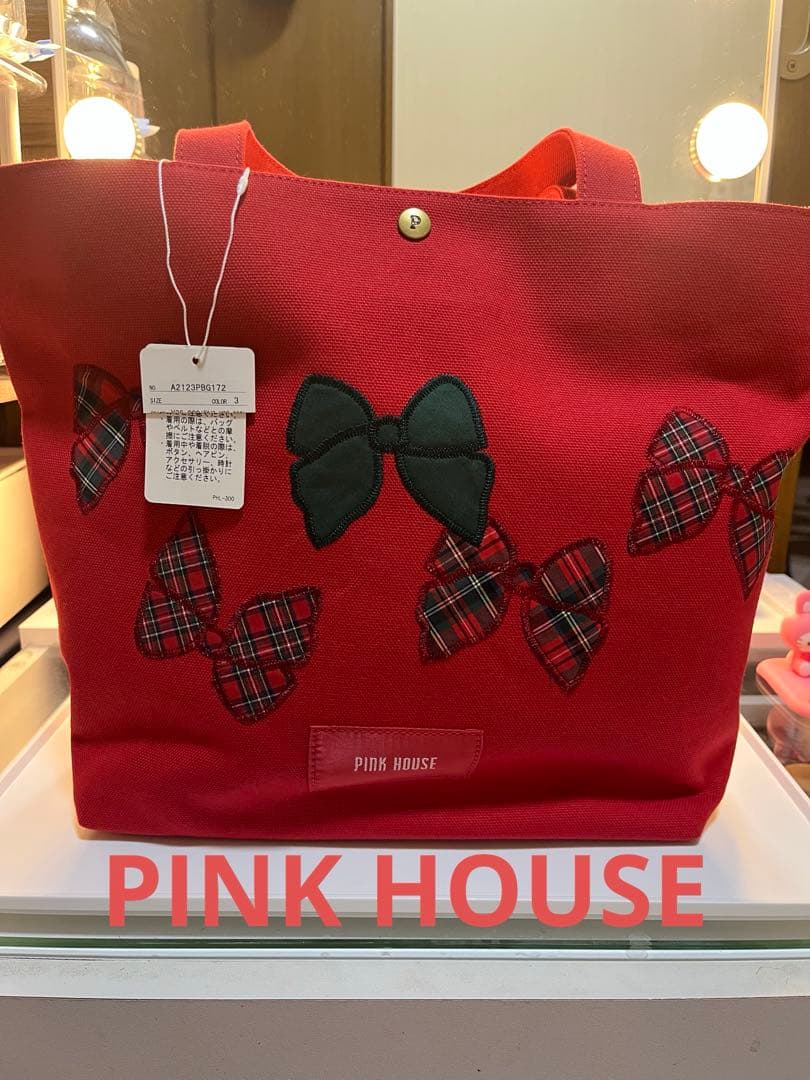 ♡PINK HOUSE♡トートバッグ赤新品未使用品 PINK HOUSE BROCANTE 赤 トートバッグ - メルカリ