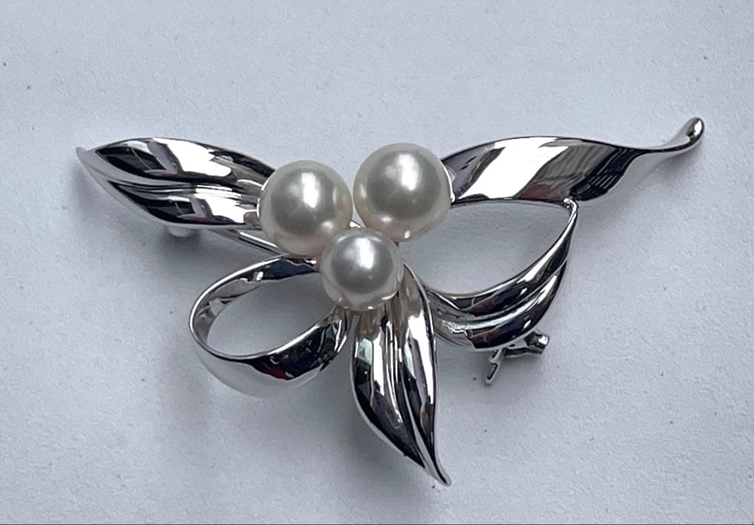 Namii  MIKIMOTO ミキモト アコヤ真珠ブローチ シルバー 60301230-1.jpg