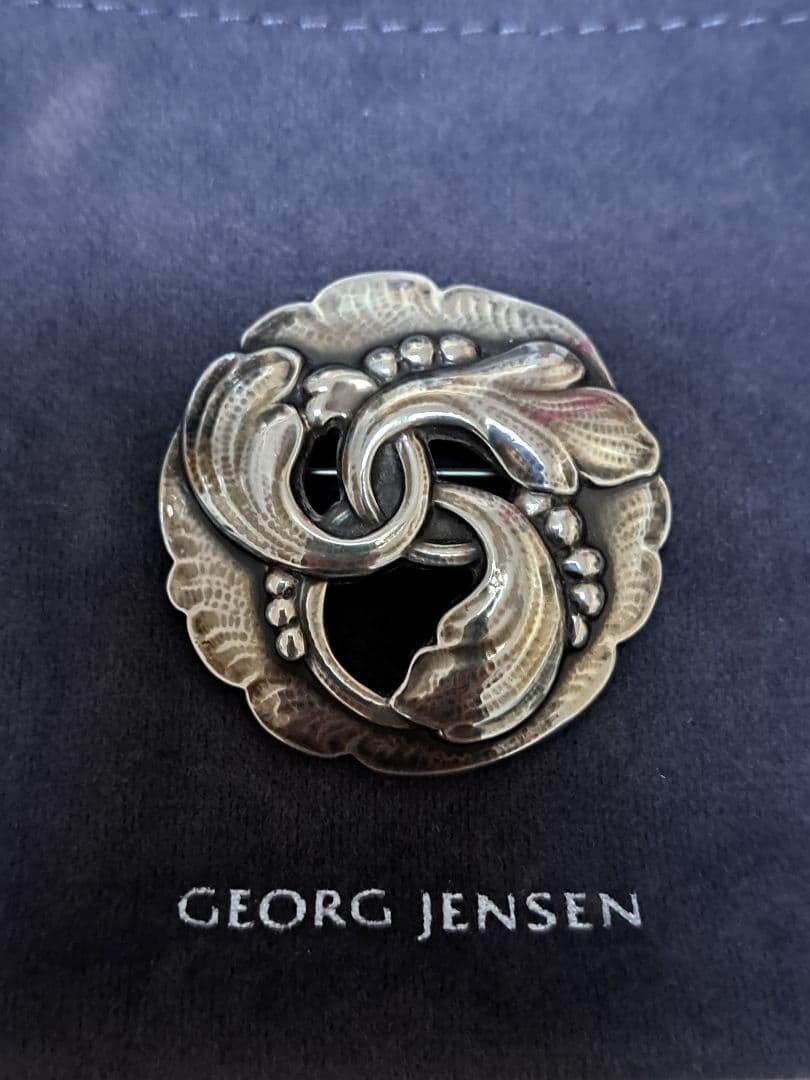 美品ジョージジェンセン silver925 ブローチ 20 デンマーク製 巾着付 Georg Jensen（ジョージ ジェンセン） 【送料無料】ジョージジェンセン