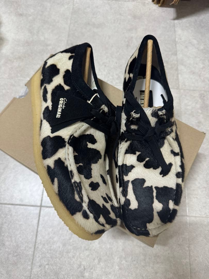 Clarks クラークス Wallabee ワラビー Cow Print 新品 Clarks（クラークス） デッキシューズ 「Clarks / クラークス