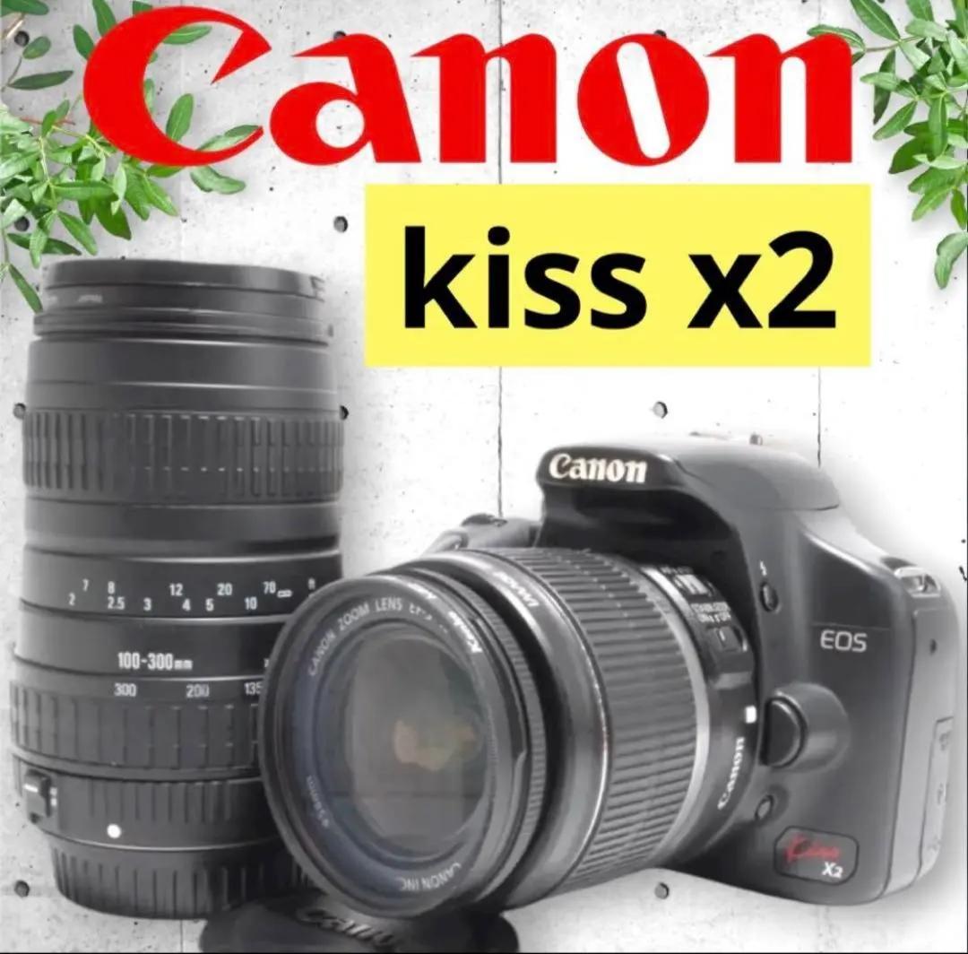 ❤️スマホ転送❤️初心者おすすめ❤️Canon Kiss x2 ダブルレンズ スマホ転送☆彡Canon EOS kiss x2☆ダブルレンズ☆初心者 - メルカリ