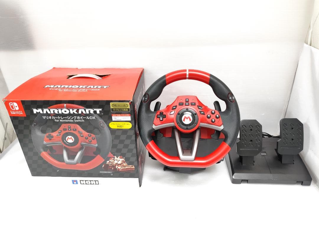 switch マリオカート レーシングホイールDX HORI NSW-228 ② - メルカリ