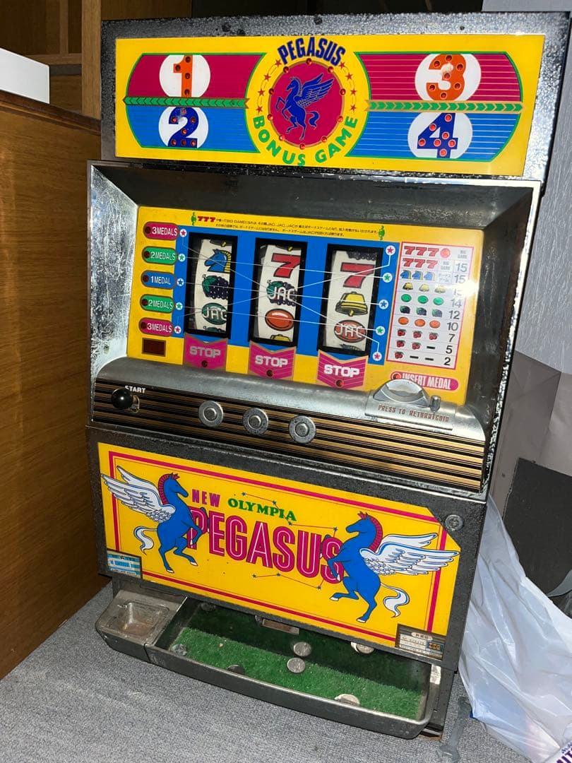 1.5号機　NEW OLYMPIA PEGASUS ペガサス　スロット　実機 Yahoo!オークション -「ニューペガサス」(パチスロ実機) (パチンコ