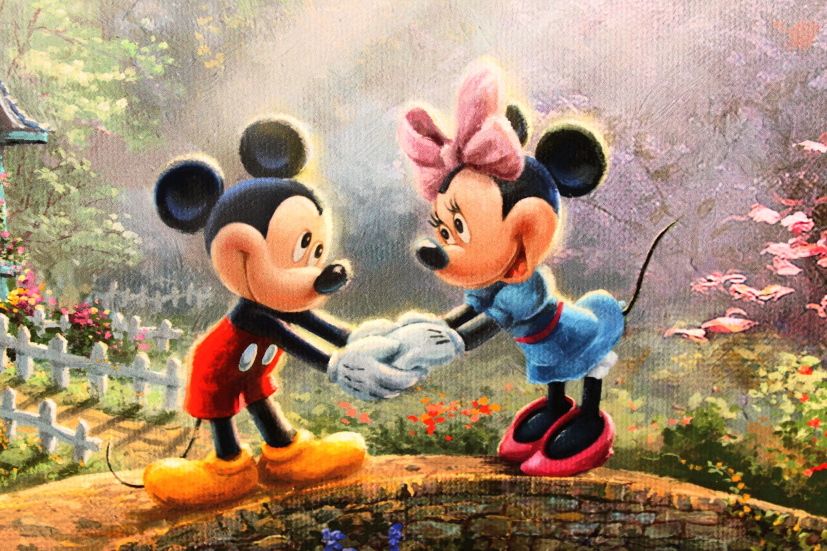 ディズニー絵画 「ミッキー&ミニー/スウィートハート ブリッジ