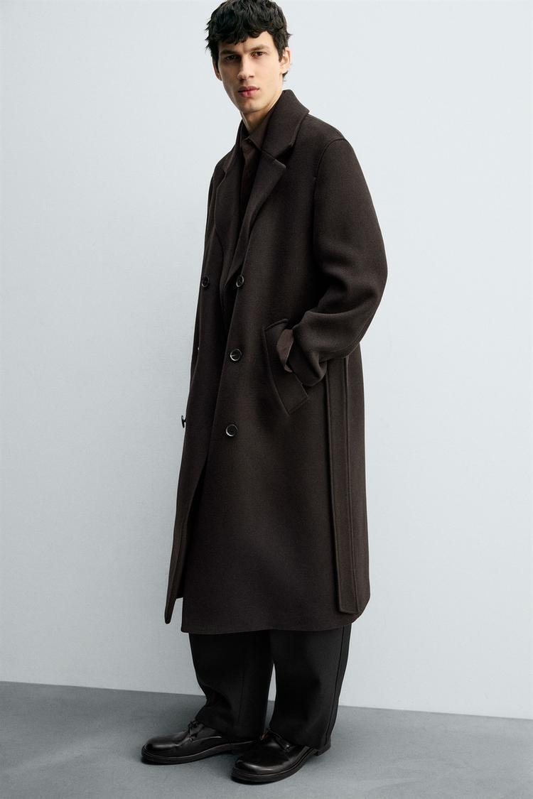 ZARA】ウール混ダブルブレストコート ベルト付き (ZARA/コートその他