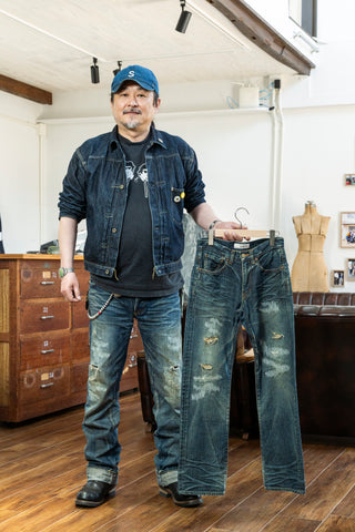 1960年代 PowrHouse ヒッコリーストライプ エプロン＆ダブルニー仕様